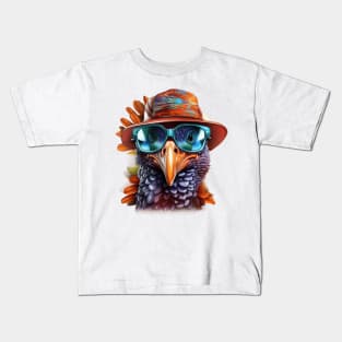 Cartoon Thanksgiving Turkey #6 Kids T-Shirt